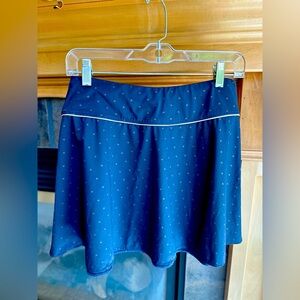Tail Navy Blue Tennis Skirt with Gold Dots Large EUC